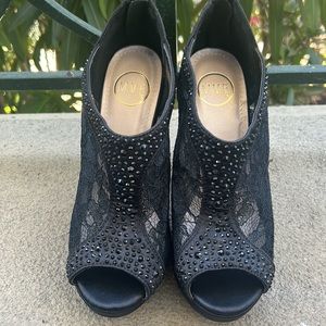 Bejeweled Black Sparkle Shoes